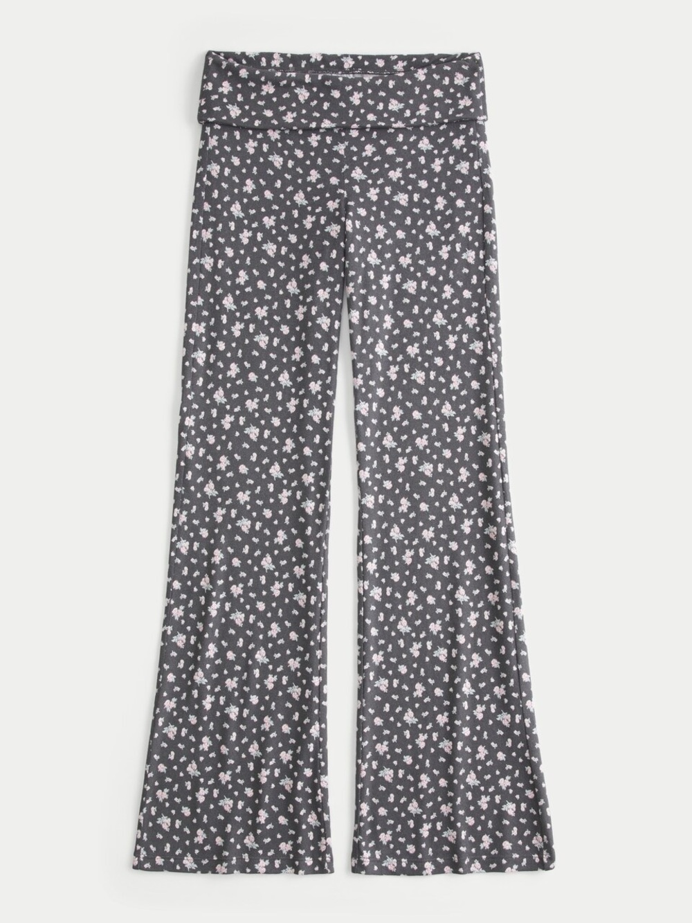 Sz L women’s Hollister sleep always cozy knit fold over waist flare pants
